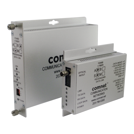 Comnet FDX60S2-M Installation And Operation Manual