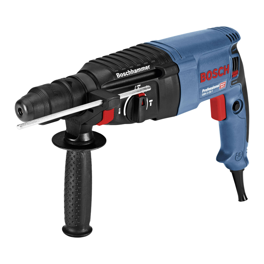 Bosch GBH 2-26 Professional Orijinal Talimat Kılavuzu