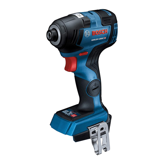 Bosch GDR18V-1800C Panduan Petunjuk Pengoperasian/Keselamatan