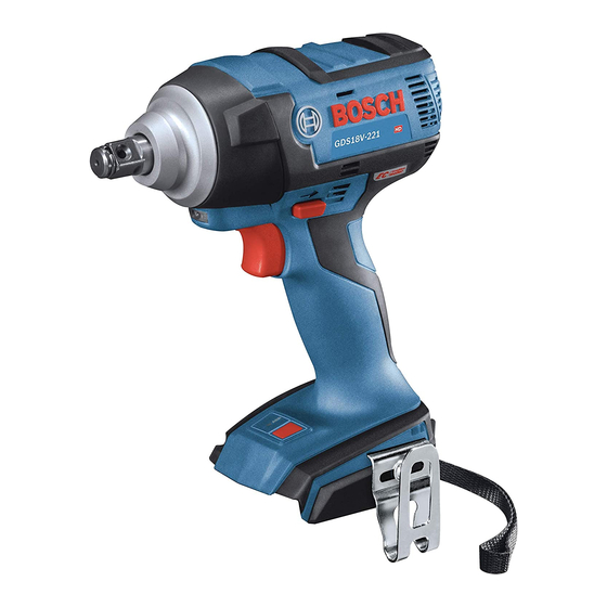 Bosch GDS18V-221 작동/안전 지침 매뉴얼