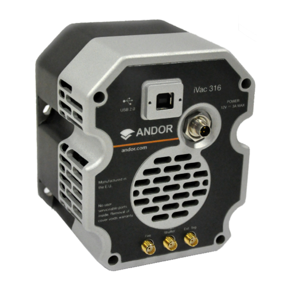 Andor Technology iVac 316 Panduan Memulai Cepat