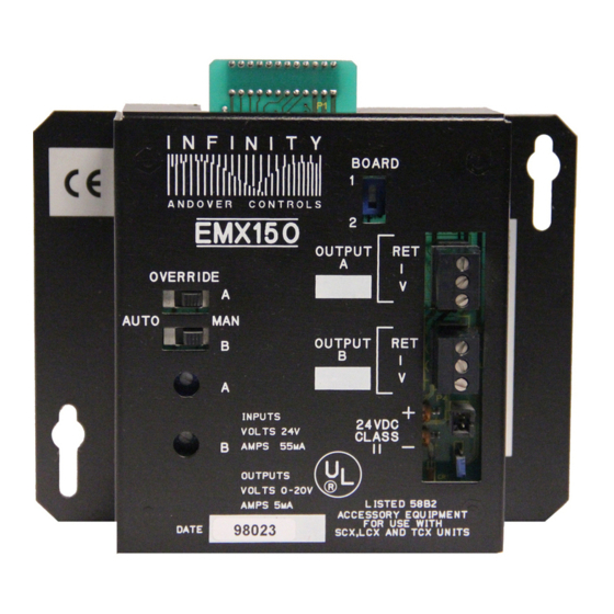 Andover Controls ACC EMX 150 Посібник з монтажу