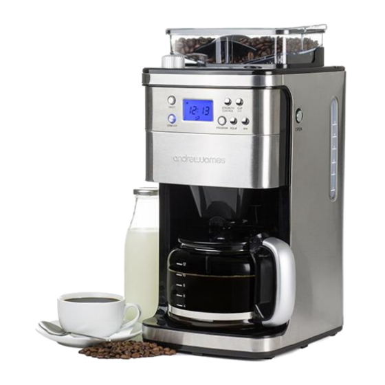 Andrew James Premium Coffee Maker With Integrated Grinder Gebruikershandleiding