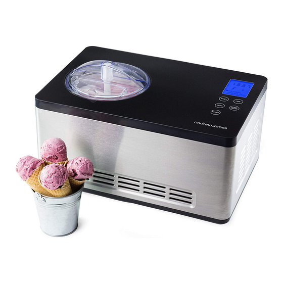 Andrew James Premium Automatic Ice Cream Maker Посібник користувача