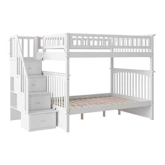 Atlantic Furniture Columbia Staircase Bunk Bed Инструкция по сборке Руководство