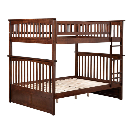 Atlantic Furniture Columbia Twin Bunk Bed Manual de instrucciones de montaje