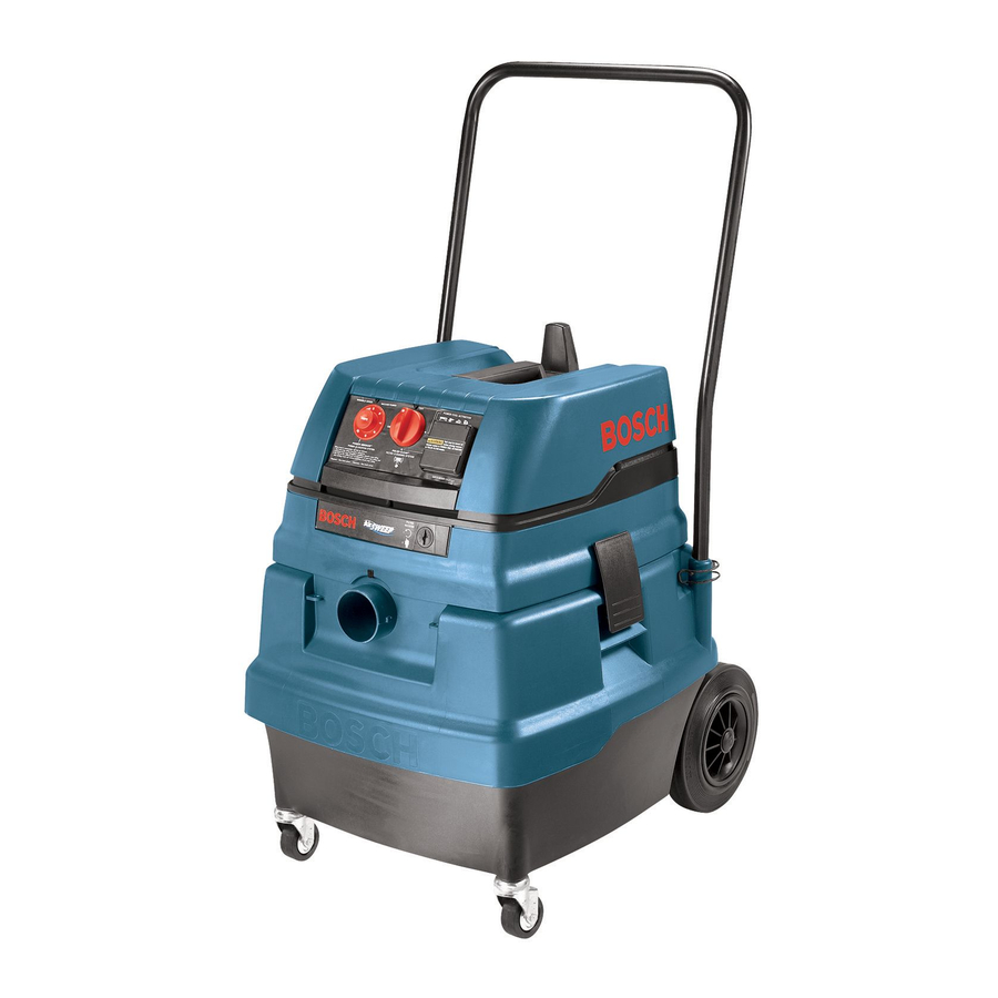 Bosch 3931A - 13 Gallon Wet/Dry Vacuum Cleaner Instrukcja obsługi/bezpieczeństwa