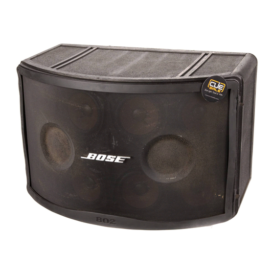 Bose 802 Series III Manual de serviço