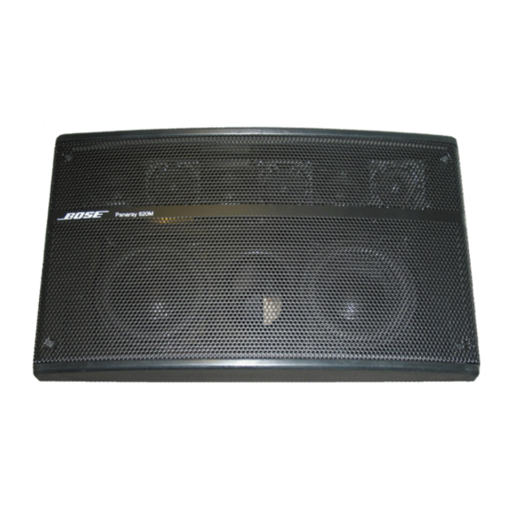 Bose PANARAY 620M Manual de serviço