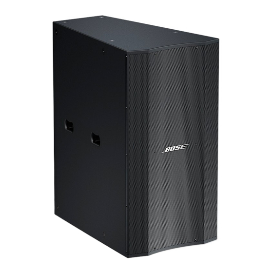 Bose Panaray LT MB12 III Manual de servicio