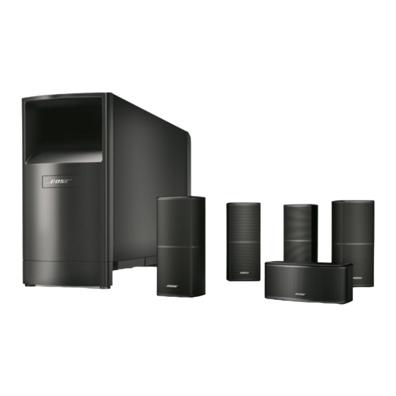 Bose Acoustimass 6 Instrukcja obsługi