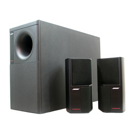 Bose Acoustimass-SE5 II Series オーナーズマニュアル