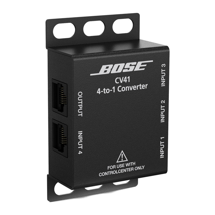 Bose ControlCenter CV41 사용자 설명서