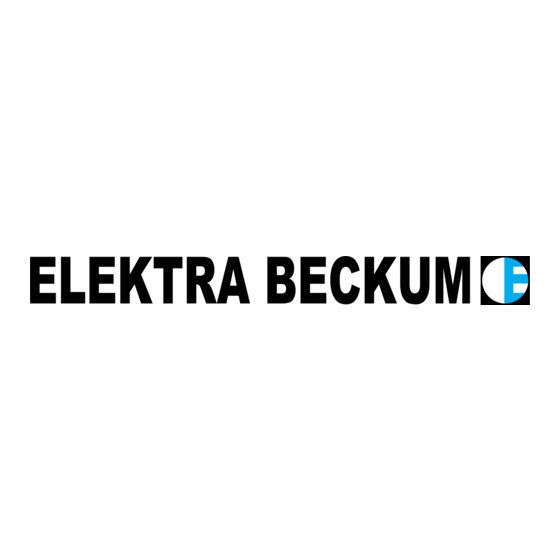 Elektra Beckum Basic 270 (holenderski) Podręcznik