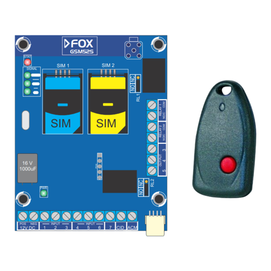 Fox Electronics GSM525S SMS BLUE Руководство