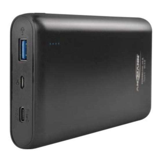 ANSMANN POWERBANK 20.8 TYPE C Руководство