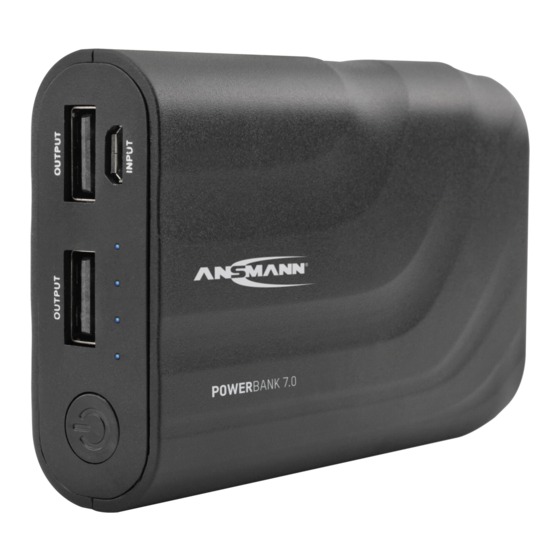 ANSMANN POWERBANK 7.0 マニュアル