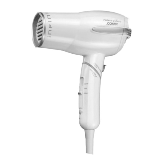 Conair Infiniti Nanosilver 230 Manual de instrucciones y estilismo