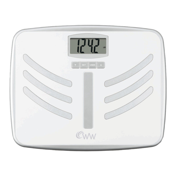 Conair WEIGHT WATCHERS BATHROOM SCALE WW66 Kullanım Kılavuzu