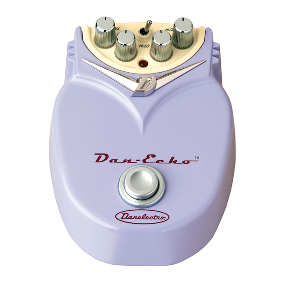 Danelectro Dan-Echo Benutzerhandbuch