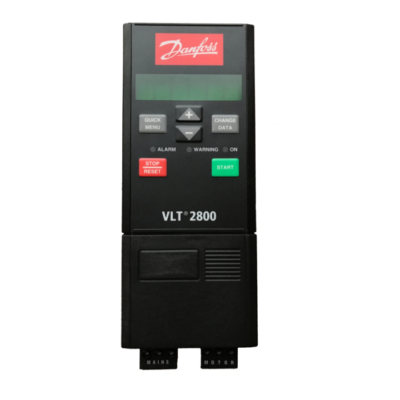 Danfoss VLT 2800 Kurulum Talimatları Kılavuzu