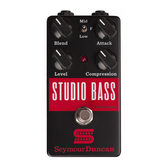 Duncan STUDIO BASS Panduan Pengguna