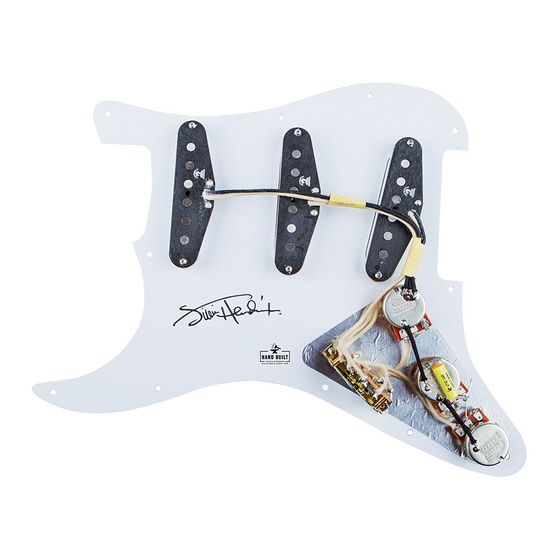 Duncan Jimi Hendrix Signature Loaded Pickguard Schema di cablaggio