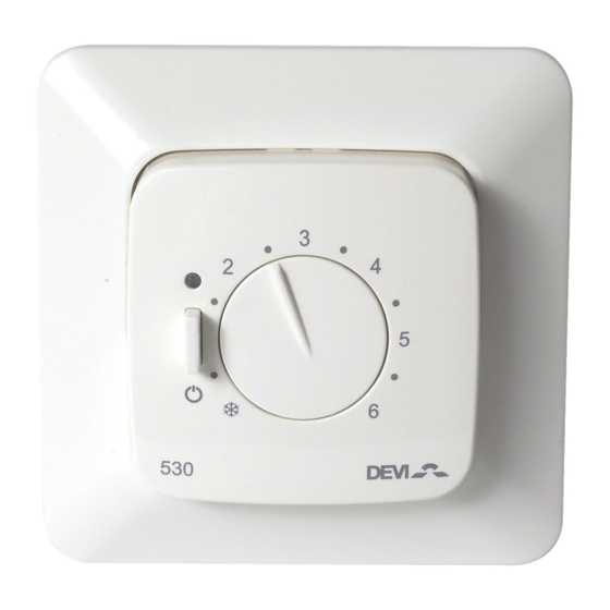 Danfoss DEVI DEVIreg 530 Installatiehandleiding