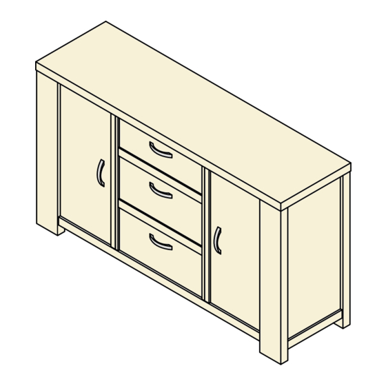 Dunelm York Large Sideboard 30150574 Manual de instruções de montagem