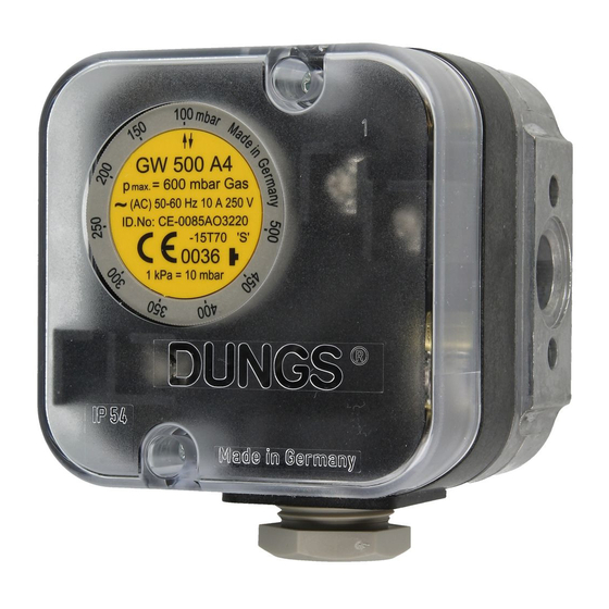 Dungs GW 500 A4 Manual de instruções