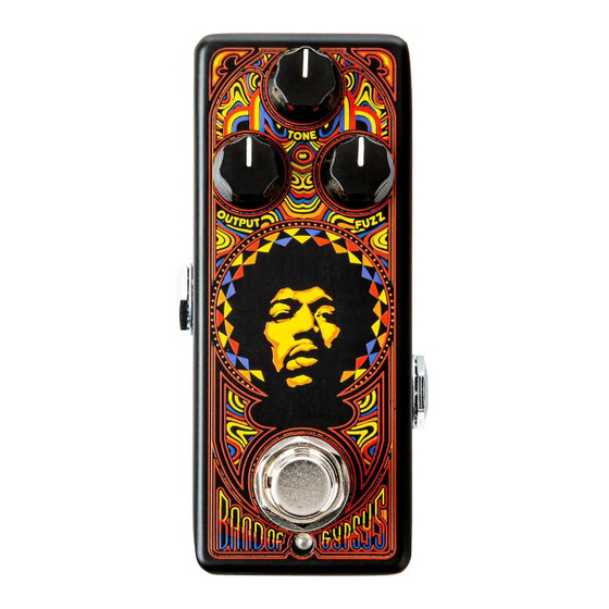 Dunlop AUTHENTIC HENDRIX 69 PSYCH SERIES BAND OF GYPPSYS FUZZ Quick Start Manual