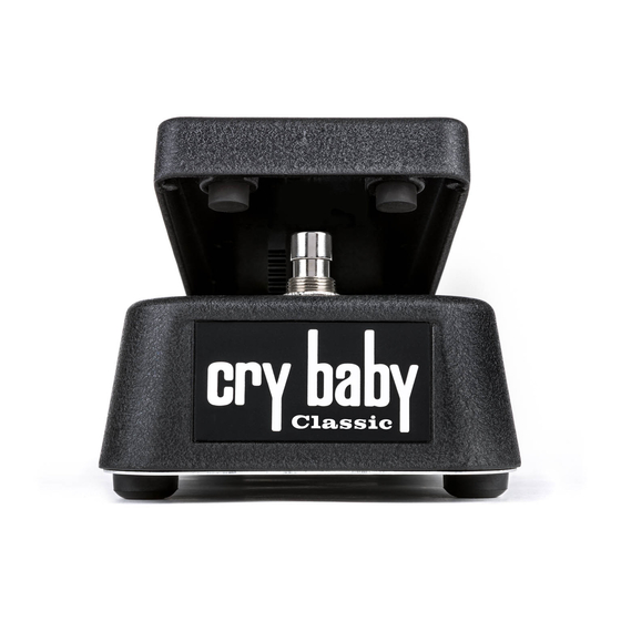 Dunlop Cry baby Classic Manuale d'uso