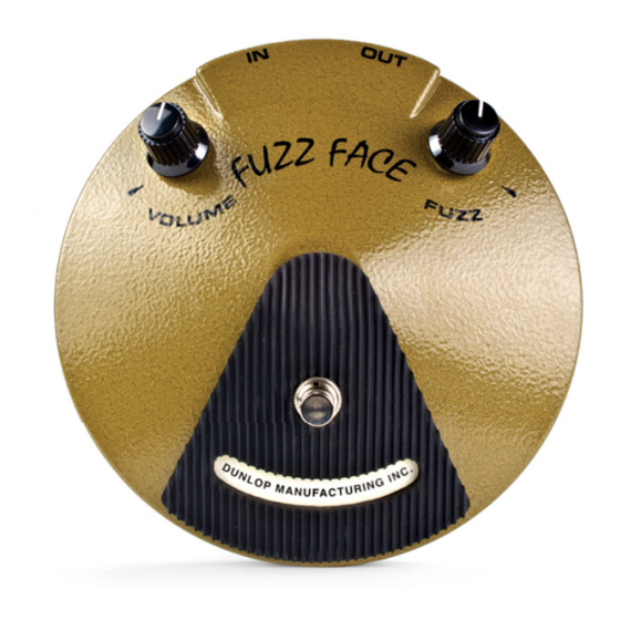 Dunlop EJF1 ERIC JOHNSON SIGNATURE FUZZ FACE ユーザーマニュアル