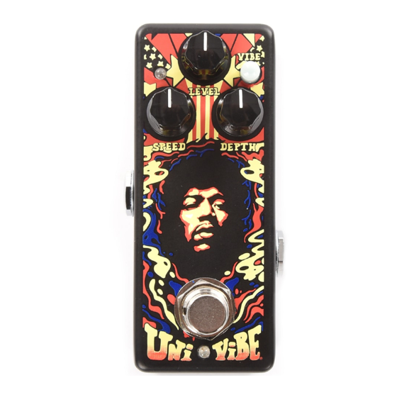 Dunlop AUTHENTIC HENDRIX '69 PSYCH SERIES UNI-VIBE CHORUS/VIBRATO Hızlı Başlangıç Kılavuzu