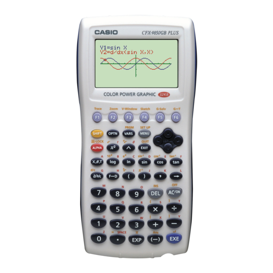 Casio CFX-9850GC PLUS Handleiding voor berekeningen