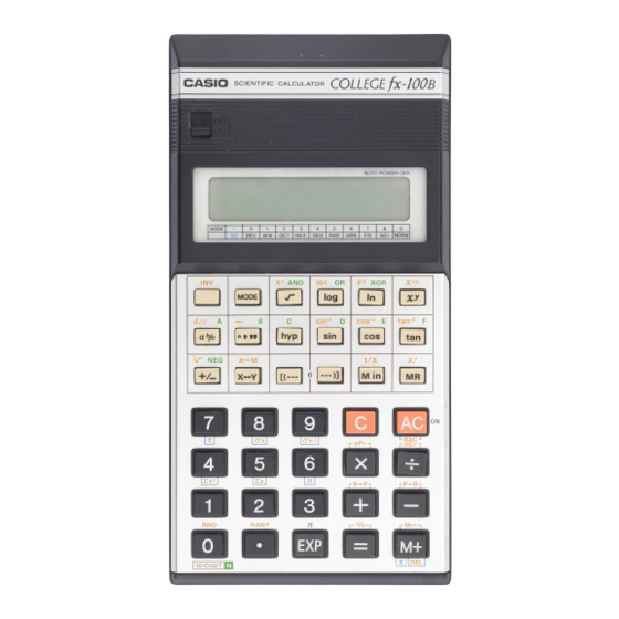 Casio FX-100B Handbuch