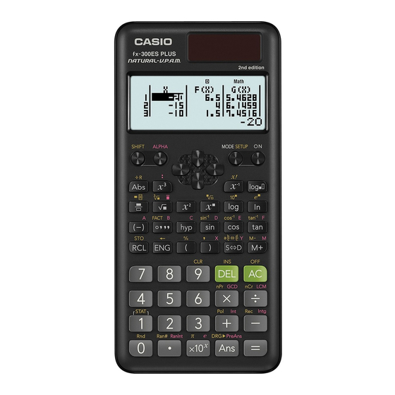 Casio FX-300ES PLUS 빠른 시작 매뉴얼