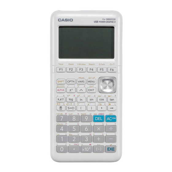 Casio fx-7400GIII Hardware Gebruikershandleiding