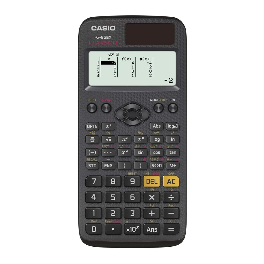 Casio fx-82EX Boekje