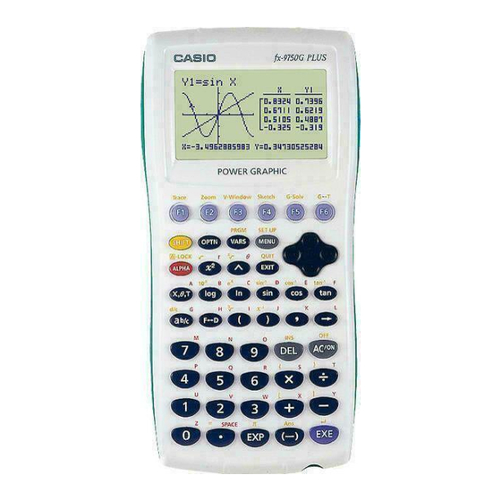 Casio fx-9750G PLUS Grafiek Handleiding