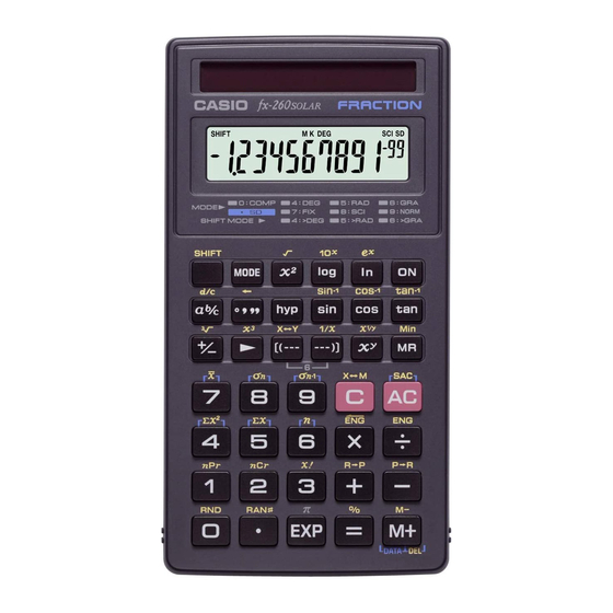 Casio FX260HA Schulungshandbuch