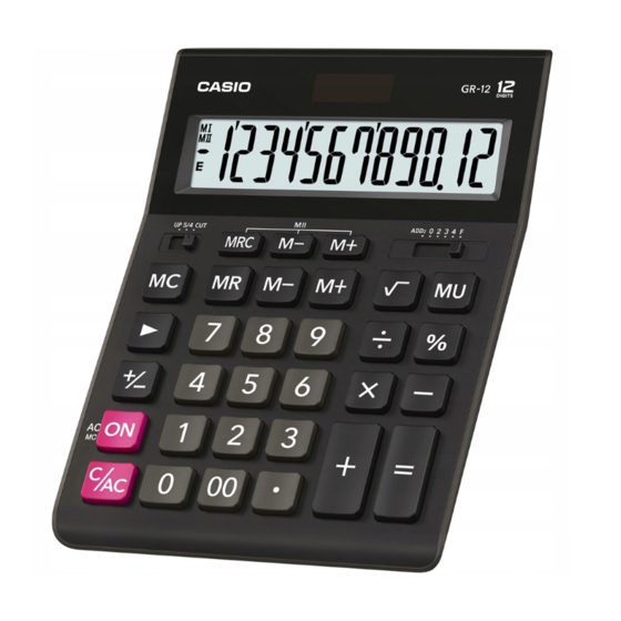 Casio GR-12 Benutzerhandbuch