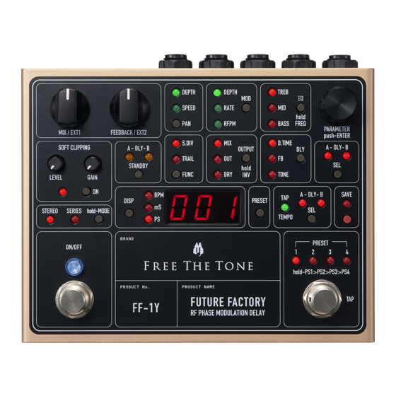 Free The Tone FUTURE FACTORY Manuel du propriétaire