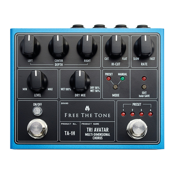 Free The Tone TRI AVATAR Manuale d'uso