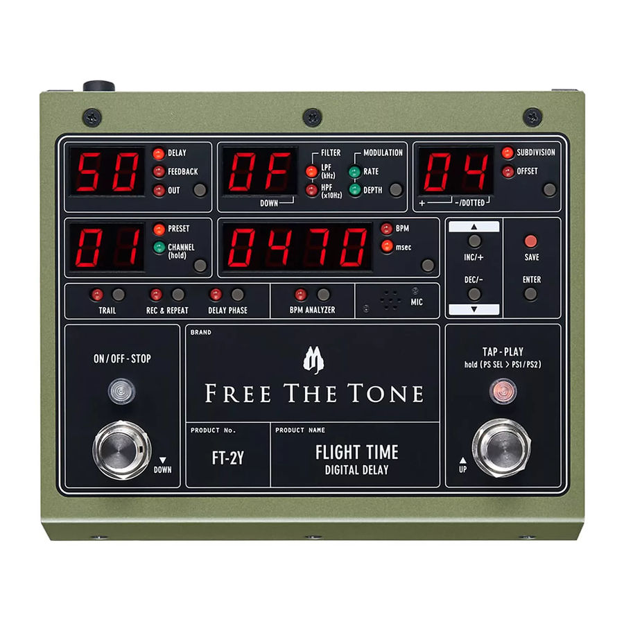 Free The Tone FT-2Y/FLIGHT TIME Owner's Manual