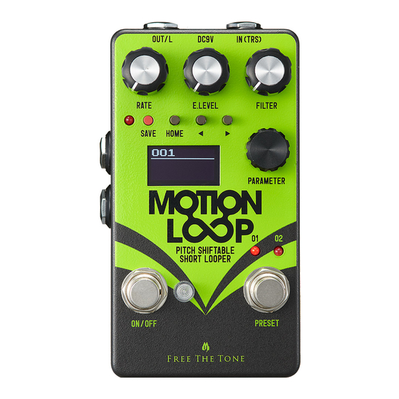 Free The Tone MOTION LOOP Quick Start Manual