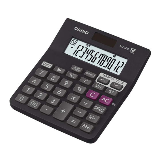 Casio MJ-12D User Manual