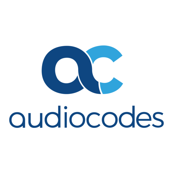 AudioCodes Mediant 500Li MSBR 빠른 설정 매뉴얼