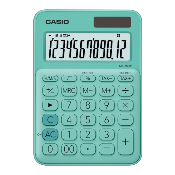 Casio MS-20UC Gebruikershandleiding