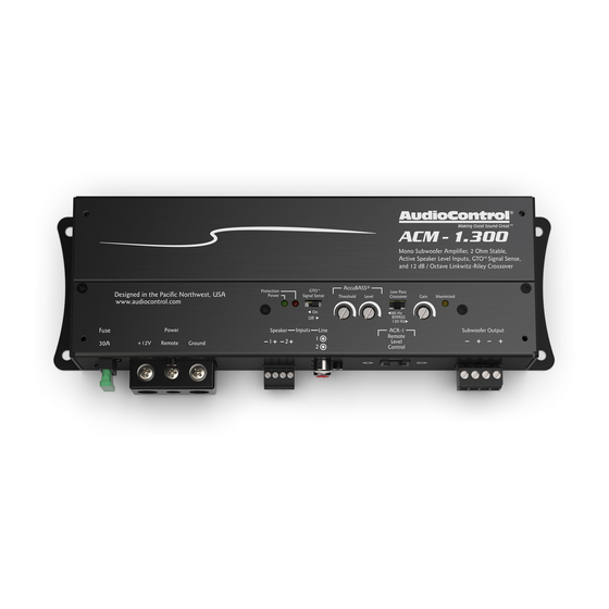 AudioControl ACM-1.300 Hızlı Başlangıç Kılavuzu